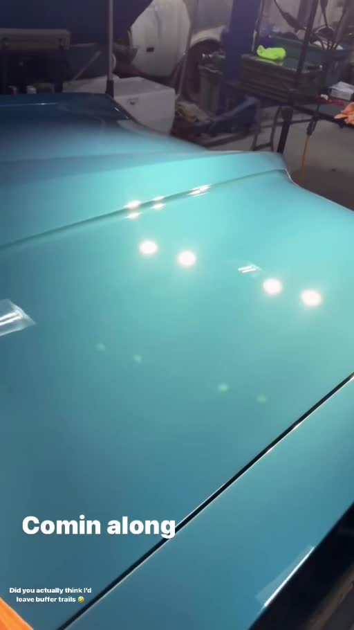 Green Pontiac Grand Prix: refinement in progress